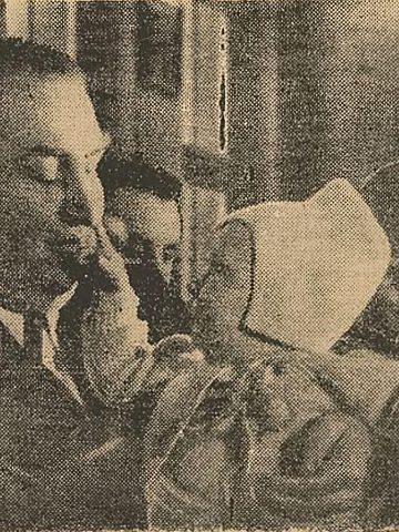 Zawadzki i Ziętek jako ojcowie chrzestni, rok 1947 Zawadzki i Ziętek jako ojcowie chrzestni, rok 1947