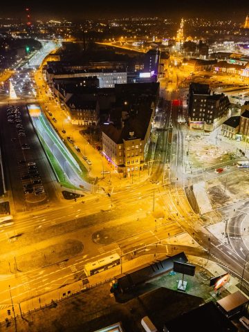 Gliwice nocą Gliwice nocą
