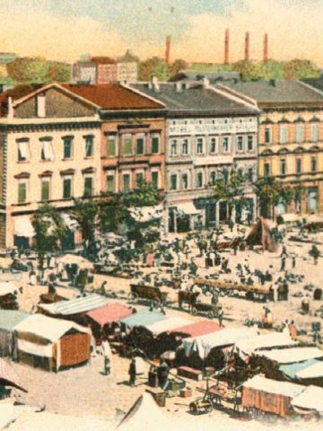 Rynek w Katowicach w roku 1903 Rynek w Katowicach w roku 1903