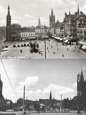 Ratusz w Bytomiu, spalony w 1945 r. Ratusz w Bytomiu, spalony w 1945 r.