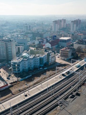 Chorzow prace na linii kolejowej i tramwajowej Chorzow prace na linii kolejowej i tramwajowej