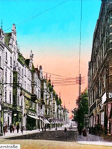 Chorzów, przyszła ulica Wolności, rok 1915 Chorzów, przyszła ulica Wolności, rok 1915