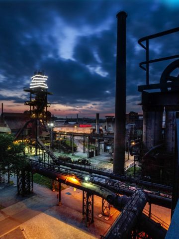 Dolni Vitkovice Bolt Tower noc Dolni Vitkovice Bolt Tower noc