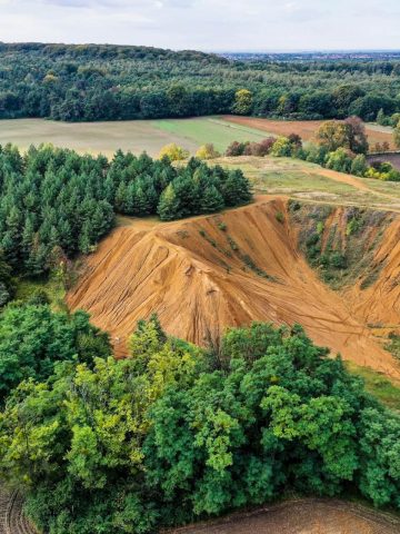 Hałda Popłuczkowa widziana z powietrza Hałda Popłuczkowa widziana z powietrza