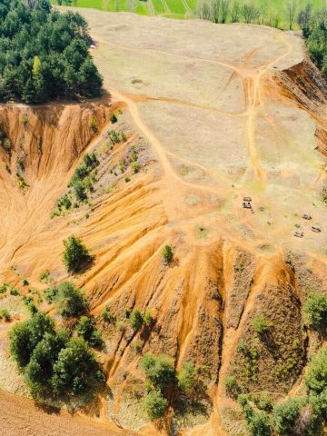 Hałda Popłuczkowa widziana z powietrza Hałda Popłuczkowa widziana z powietrza