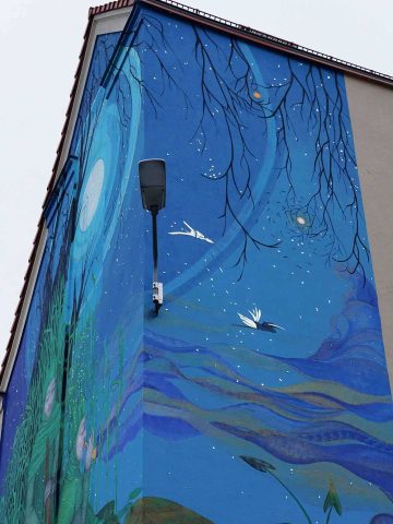Mural w Raciborzu autorstwa Mony Tusz Mural w Raciborzu autorstwa Mony Tusz