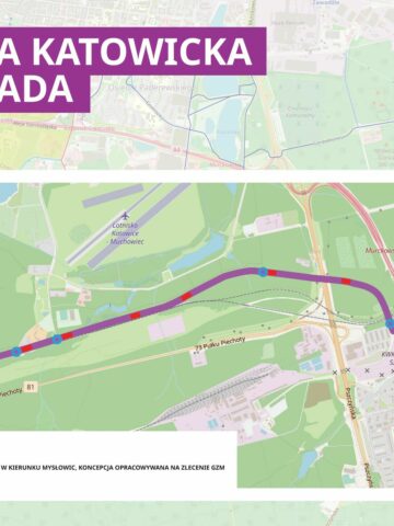 Pogladowy przebieg velostrady katowice Pogladowy przebieg velostrady katowice