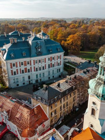 Rynek, park i zamek w Pszczynie Rynek, park i zamek w Pszczynie