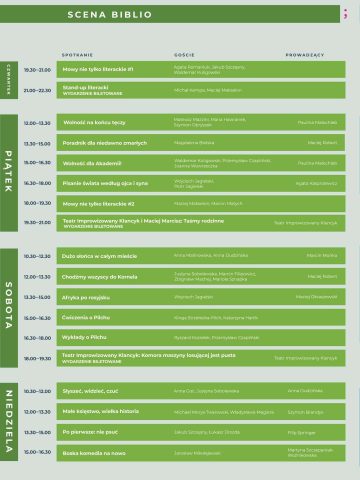Program Festiwalu Granatowe Góry Program Festiwalu Granatowe Góry