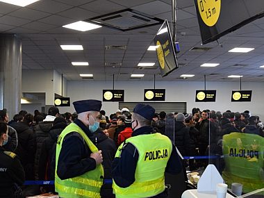 Jak wygląda sytuacja na lotnisku w Pyrzowicach? Uchodźcy na lotniku w Pyrzowicach