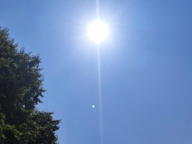 Od rana słońce pięknie grzeje. Uwaga na udary! Ostrożnie z wylegiwaniem się na słonku!