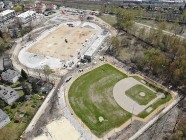 Kompleks sportowy przy ul. Asnyka. Trwa modernizacja Kompleks sportowy przy Asnyka Katowice, budowa