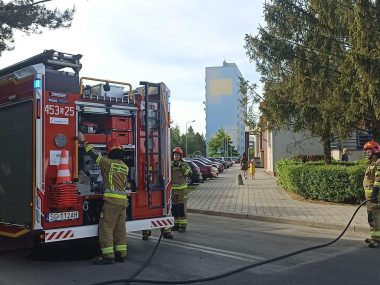 Pożar na ul. Kosmonautów. Na miejscu strażacy z Państwowej Straży Pożarnej 9 C7 B90 A0 1 C68 4736 9110 7 F3 FFDE1 E5 C8