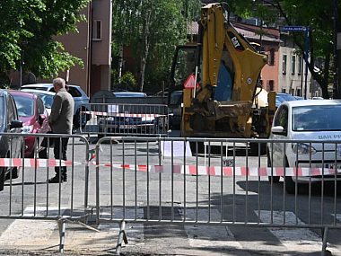 Tarnowskie Góry. Utrudnienia drogowe w centrum miasta Tarnowskie Góry roboty drogowe w centrum 3