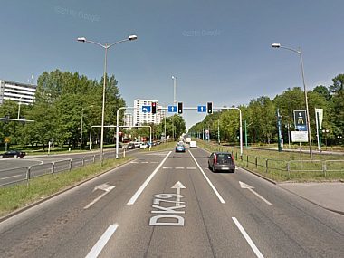 Zamknięty wjazd na osiedle Tysiąclecia w Katowicach Chorzowska Katowice