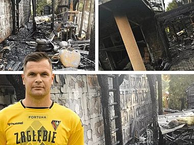 Bramkarz Zagłębia Sosnowiec stracił dom w pożarze Spłonął dom bramkarza Zagłębie Sosnowiec