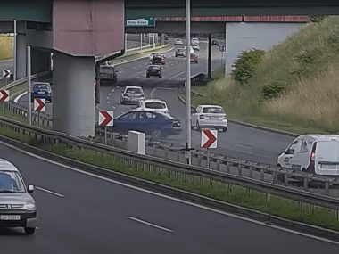 Chwila nieuwagi kierowcy mogła się skończyć karambolem Kolizja na Drogowej Trasie Średnicowej