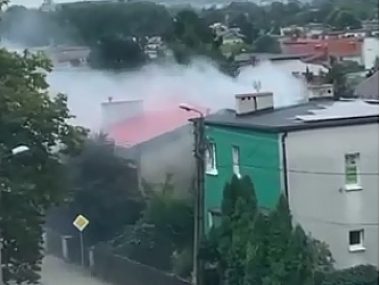 Pożar domu jednorodzinnego na ulicy Opatowickiej Pożar domu