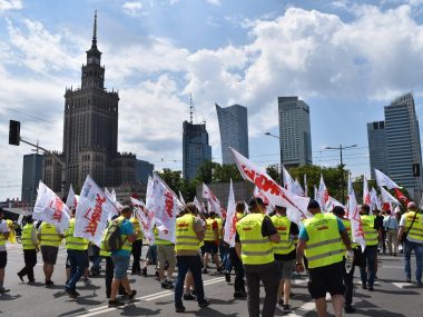 Pikieta związków w Warszawie Pikieta związków w Warszawie