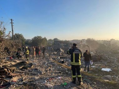 Postępy ukraińskiej kontrofensywy okupione wieloma ofiarami Zniszczenia na Ukrainie