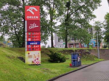 Protest kierowców na stacjach Orlenu w woj. śląskim Stacja Orlen w Rudzie Śląskiej