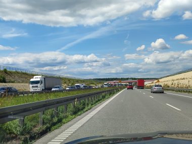 Kolizja na A1 w okolicach Pyrzowic Kolizja na A1