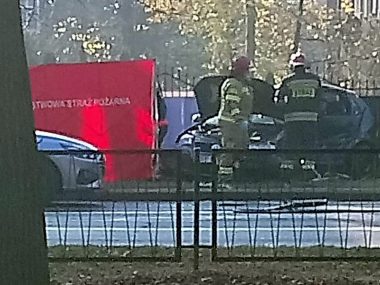 Zderzenie dwóch samochodów na ulicy Wrocławskiej Wypadek Wrocławska