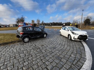 Celiny. Zderzenie dwóch samochodów osobowych Wypadek w Celinach