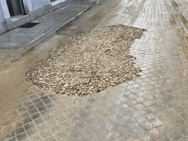 Awaria na ulicy Mlecznej w Tarnowskich Górach Tarnowskie góry mleczna