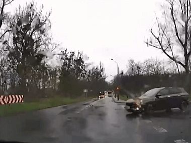 O włos od wypadku na gliwickim skrzyżowaniu O włos od kolizji