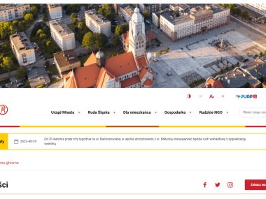 Internetowa strona Rudy Śląskiej w nowej szacie Nowa witryna Rudy Śląskiej