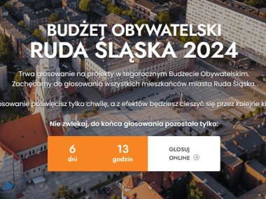 Głosowanie na budżet obywatelski Rudy Śląskiej - start! Głosować można do 10 września