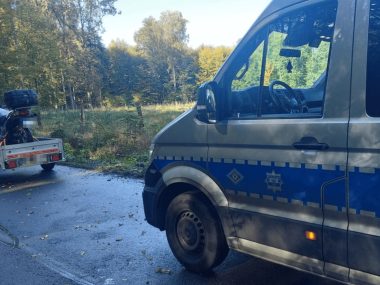 Wypadek w gminie Zbrosławice. Motocyklista wylądował w rowie Wypadek w Wilkowicach