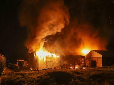 Dziewięć zastępów straży pożarnej w Radzionkowie Pożar w Radzionkowie
