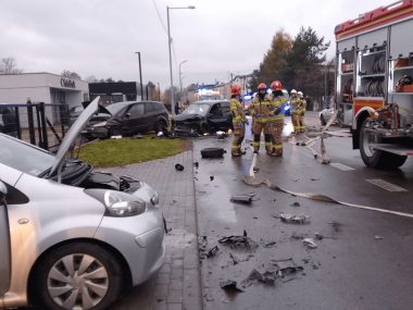 Wypadek w Kaletach. Na miejscu lądował śmigłowiec LPR Wypadek w Kaletach
