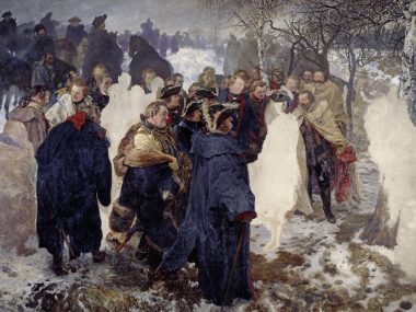 Pamięć górno-dolnośląska. Czemu u nich stoi wieża Bismarcka? Adolph Menzel Fryderyk Wielki i jego marszałkowie przed bitwą pod Leuthen