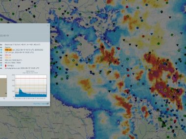 Burze nad woj. śląskim 19 sierpnia. Wzrost poziomu rzek Burze w woj. śląskim