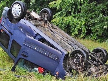 Zakaz prowadzenia, dachowanie i… próba przekupstwa Chorzów Batory wypadek