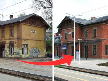 Dworzec w Cieszynie przed i po modernizacji Dworzec w Cieszynie przed i po modernizacji
