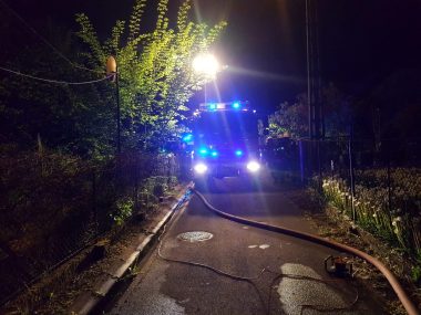 Wybuch butli z gazem w domu jednorodzinnym w Strumieniu pożar Strumień