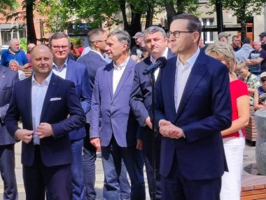 Morawiecki w Rudzie Śląskiej. Poszło o brak kasy na ZUS Spotkanie na szczycie, czyli w Rudzie Śląskiej