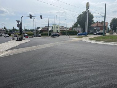Opóźnienie na rondzie z powodu pogody Koniec prac na rondzie - tuż tuż