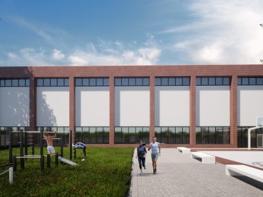 Będzie rozbudowa szkoły w Katowicach. Nowa hala i sale Wizualizacja