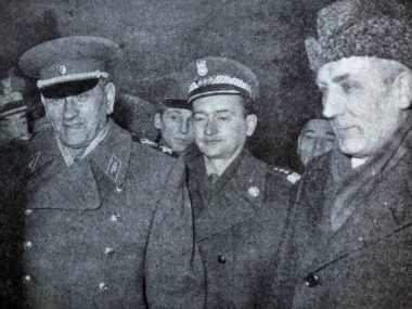Marszałek Iwan Koniew w Bytōmiu. Niy, niy we 1945 roku Koniew
