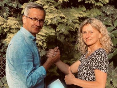Krzysztof Mejer z poparciem Aleksandry Poloczek Krzysztof Mejer i Aleksandra Poloczek