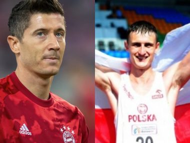 Chodziarz z Tychów ze złotym medalem od... Lewandowskiego Lewandowski i Tomala