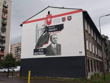 Korfanty z Grażyńskim na jednym muralu. W Świętochłowicach Mural z Grażyńskim i Korfantym w Świętochłowicach