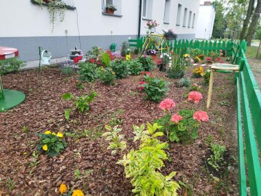 Mieszkańcy os. Wieczorka wykonali przyblokowe ogródki Nowe ogródki piekary
