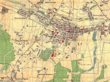 Głowne miasto polskigo Ślōnska, a potym metropolije Plan Wielkich Katowic, lata międzywojenne