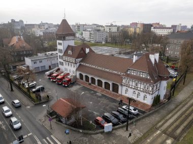 Zabrzańska komenda Państwowej Straży Pożarnej wyremontowana PSP w Zabrzu po remoncie